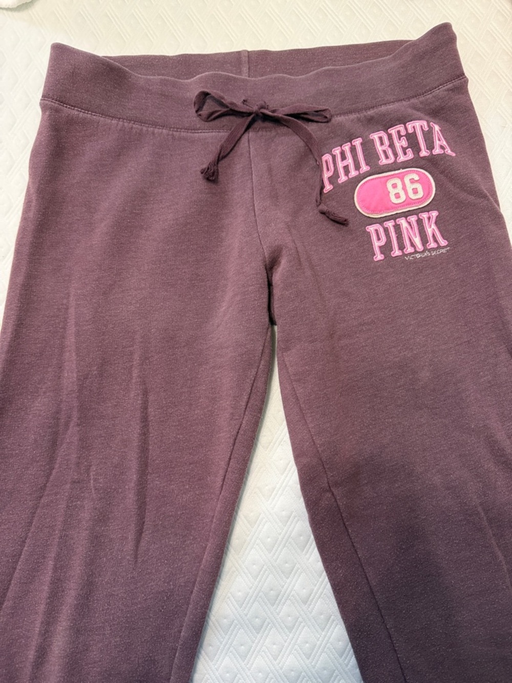 PINK Victoria's Secret Mauve Purple Phi Beta 86 Joggers